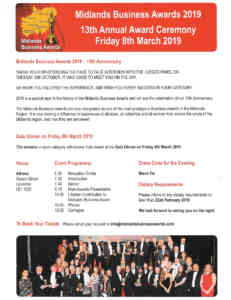 Midlands Business Awards Ceremony Details