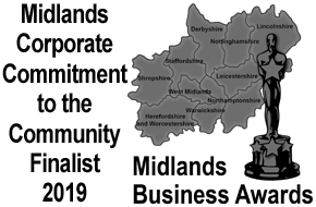 Midlands Business Awards 2019 Finalist - 'Corporate Commitment to the Community'