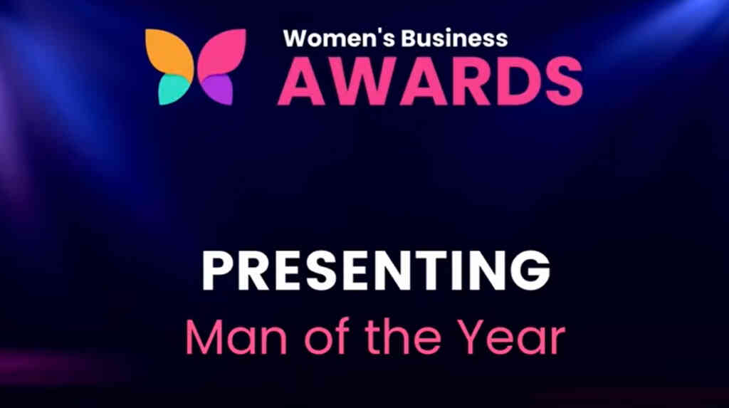 Presenting the 'Man of the Year' at the Women's Business Awards!
